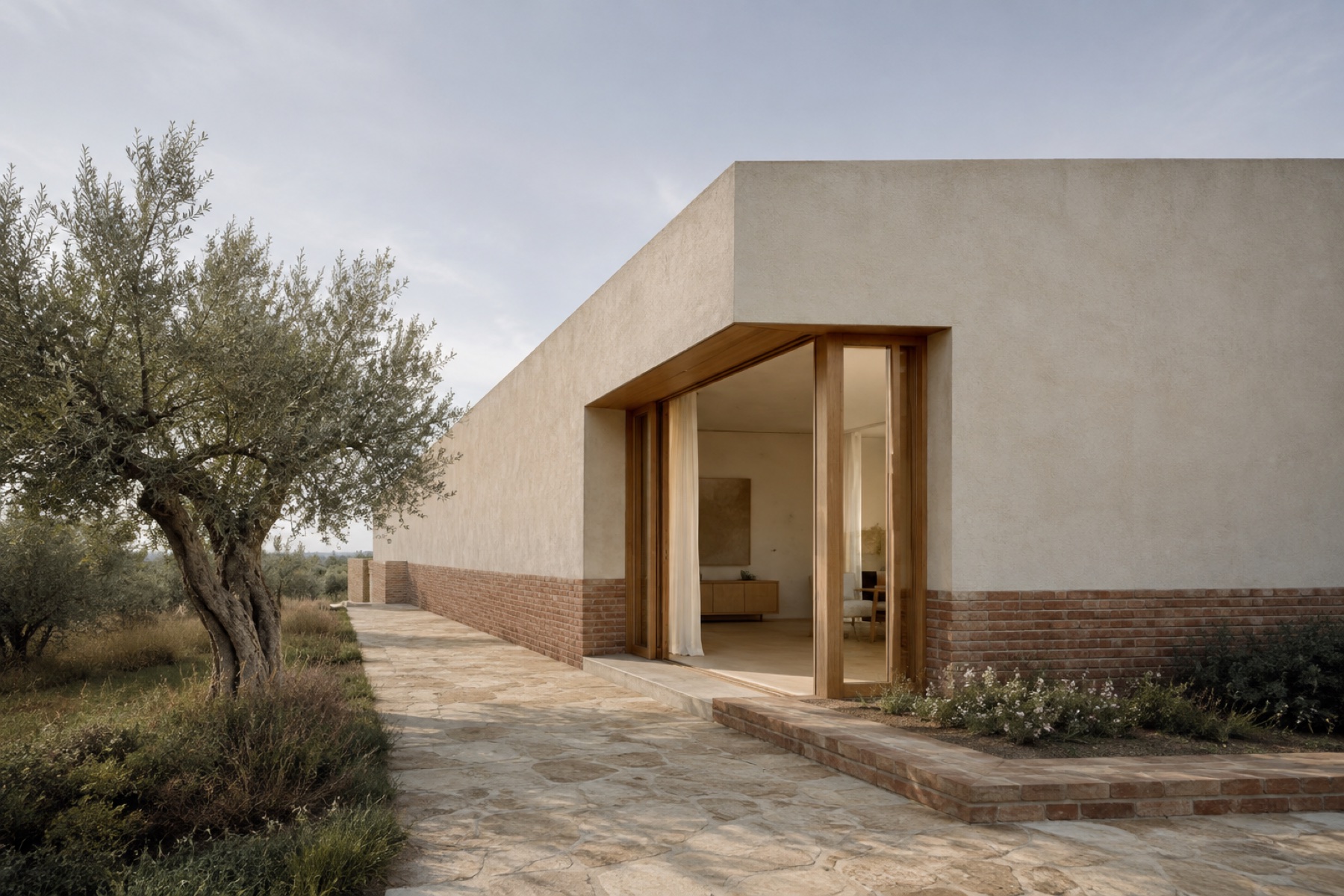 Vivienda unifamiliar en el paisaje mediterráneo